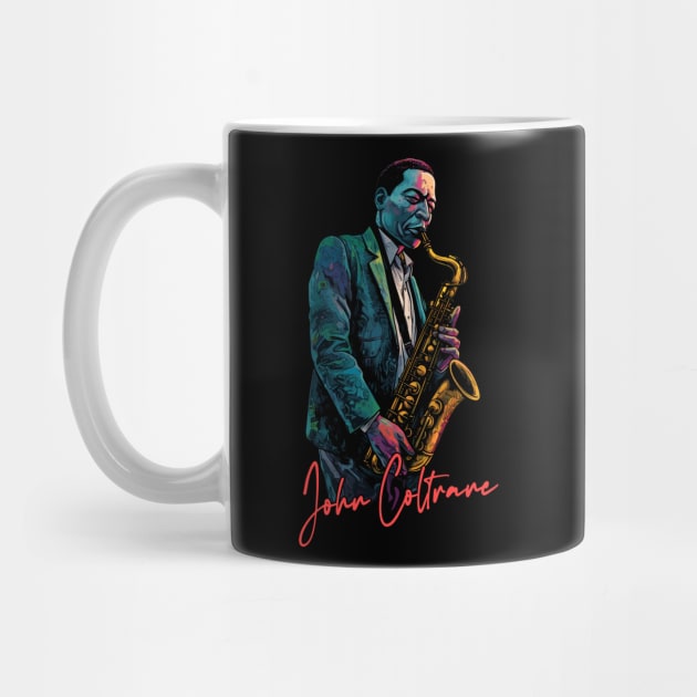 John Coltrane - Retro Jazz Music Fan Design by DankFutura